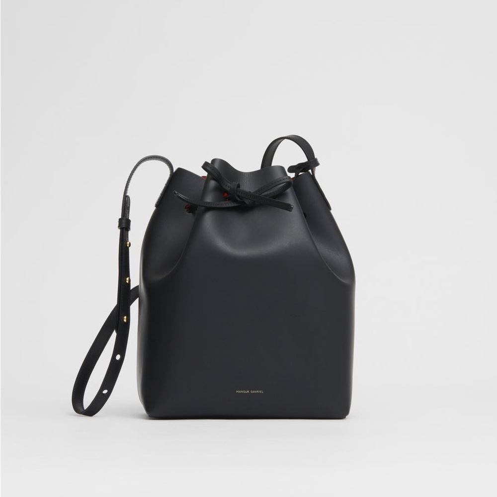 Mansur Gavriel Bucket Bag - Black / Ballerina